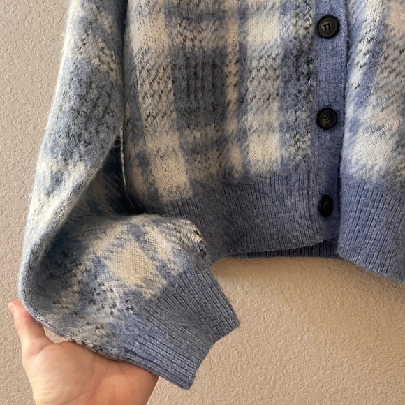 Cupcakes & Cashmere Plaid Cardigan Sweater - Picture 4 of 8